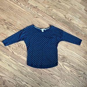 H&M navy polka dot shirt